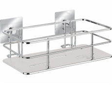 Sprchový koš Wenko věšák na sprchu a vanu Quadro Turbo-Loc 24 cm nerez stříbrná