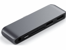 Satechi USB HUB Satechi Hub USB-C (USB-C 60W, 4K HDMI, USB-A, čtečka karet micro/SD, jack port) (vesmírně šedá)