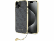 Guess Guess GUHCP15MGF4GGR iPhone 15 Plus 6,7 šedý/šedý pevný obal 4G Charms Collection
