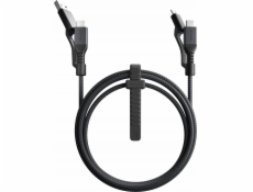 Nomad USB kabel USB-A + USB-C - microUSB + USB-C 1,5 m černý (NM01326885)