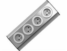 Orno Nábytkové a kuchyňské zásuvky montované suchým zipem 4x2P+Z INOX,