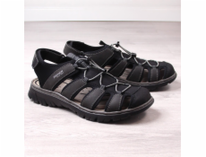 Rieker Pohodlné pánské sandály, uzavřené, černé, Rieker 26770-00 41