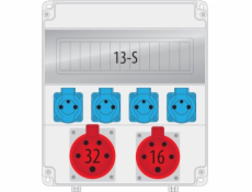 Pawbol Spínací přístroj R-BOX LUX 320R 1x16A/5p 1x32A/5p 4x250V 13S - B.18.320-3