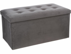 Atmosphera Adaline Grey prošívaný pouf 76x38 cm