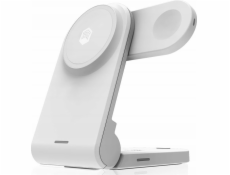 Nabíječka STM ChargeTree MAG – bezdrátová mobilní nabíječka 3 v 1 s MagSafe (bílá)