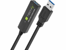 Techly USB-A - USB-A kabel 10m černý (ICUR30100G)