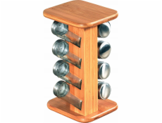 Kesper Gewürzkarussell, 8 leere Gläser, Bambus