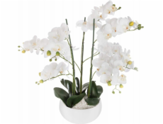 Atmosphera Umělá rostlina ORCHIDEJE, bílý květináč, 65 cm