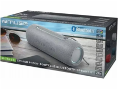 Mikrofon LG Muse | M-780LG | Reproduktor odolný proti stříkající vodě | Atsparus vandeniui | Bluetooth | Sidabrinis | Belaide jungtis