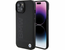 BMW BMW Leather Hot Stamp MagSafe – pouzdro na iPhone 15 Plus (černé) BMW BMW Leather Hot Stamp MagSafe – pouzdro na iPhone 15 Plus (černé)