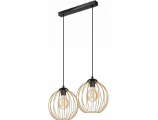 Závěsné svítidlo Lamkur Lamkur Zoya 45399 závěsné svítidlo kovová půdní klec 2x60W E27 černá/zlatá