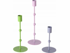 Boltze Metal Kimberly Candlesticks, 3 kusy, pastelové barvy