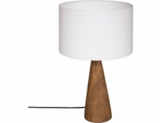Atmosphera Night light s dřevěnou základnou, bílé stínidlo, O 28 x 46 cm
