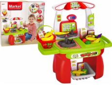 LeanToys Set Supermarket Nákupní košík Měřítko Potraviny