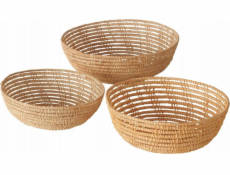 Pletený košík Boltze Palmina, 3 kusy, areková palma
