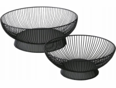 Boltze kovové misky na ovoce, Balu, 2 balení, černá