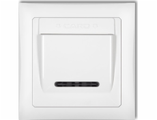 Karlik Hotelový vypínač Karlik Deco DSHSO-1 s rámem Deco Soft bílý