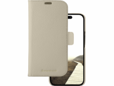 dbramante New York – Kožená peněženka 2 v 1 pro iPhone 15 Pro Max – Sand Dune