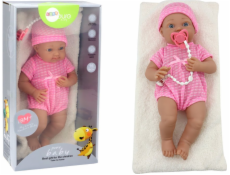 Panenka LeanToys v růžovém oblečku, čepice, dudlík, deka