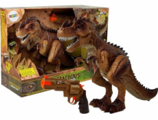 Vodní parní pistole LeanToys Pohyblivý dinosaurus Tyrannosaurus Zvuk Světle žlutá