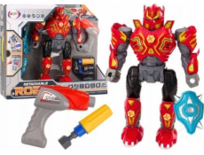 Šroubovák LeanToys Robot Zbraň Vrtačka Šroubovák Světlo Zvuk Červená