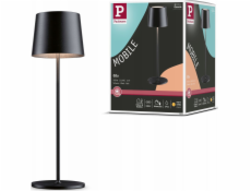 Paulmann Stolní lampa Dobíjecí stolní lampa GILO LED DIM USB-C 2,8W 240lm 2700K IP44 Matt Black / Metal Plastic