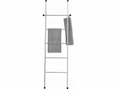 Wenko Praktický koupelnový věšák, 5 úrovní, 2 háčky, výška 158 cm, nerez, stříbrná, na ručníky, župany, oblečení.