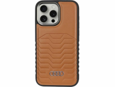 Audi Audi Synthetic Leather MagSafe iPhone 15 Pro 6.1 hnědý pevný obal AU-TPUPCMIP15P-GT/D3-BN