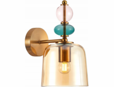 Nástěnné svítidlo Italux Italux Namos WL-27092A-MC-BRO nástěnné svítidlo moderní kovové skleněné stínidlo 1x40W E27 zlatá/vícebarevná