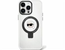 Karl Lagerfeld Karl Lagerfeld KLHMP15LHMRSKHH iPhone 15 Pro 6.1 bílé/bílé pevné pouzdro Ring Stand Karl Head MagSafe