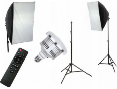 Studio Kit Xrec Kit 5v1 Led lampa 200w (1600w) 3000-6500k + Remote Softbox 50x70cm Stativ 230cm / Led803
