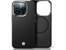 BMW Pouzdro BMW BMHMP14X23PUFWK Apple iPhone 14 Pro Max Signature Wrapped Metal MagSafe černá/černá