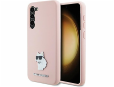 Karl Lagerfeld pouzdro Karl Lagerfeld KLHCS23SSMHCNPP Samsung Galaxy S23 silikonový chupette kovový kolík růžový/růžový