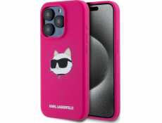 Karl Lagerfeld Karl Lagerfeld KLHMP15XSCHPPLF iPhone 15 Pro Max 6,7 růžové/fuschia pevné pouzdro Silikonová hlava Choupette MagSafe