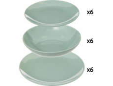 Secret de Gourmet Dinner set pro 6 osob COLORAMA v mátové barvě, 18 kusů