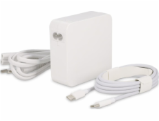 Napájecí adaptér LMP USB-C 96W / 87W pro nabíječku USB-C MacBook Air / Pro (kabel USB-C je součástí balení) – bílá