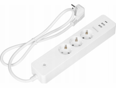 Orno ORNO TUYA PRODLUŽOVACÍ KABEL 3 ZÁSUVKY S UZEMNĚNÍ 2x USB SMART WI-FI BÍLÁ