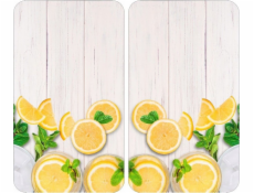 Anker Dvě skleněné ochranné desky, vyrobené z nejkvalitnějšího tvrzeného skla, grafika s citrony ležícími na deskách, značka Wenke