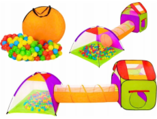LeanToys Playground 3v1 House Stan Tunnel Balls Colorful