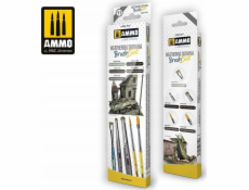 Sada štětců Vallejo Ammo: Weathering Diorama Brush Set