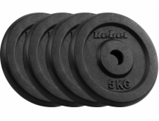 Rebel Litinová sada závaží 4x5kg, otvor 31mm, klasická deska, REBEL ACTIVE