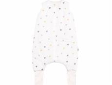 PULP BAMBOO Mušelín letní spací pytel s nožičkami - Colorful Hearts 0,5 TOG od 1 do 2,5 let
