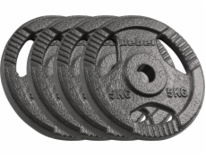 Rebel Litinová sada závaží 4x5kg, otvor 31mm, deska s madly, REBEL ACTIVE