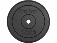 Rebel Litinová váha 20kg, otvor 31mm, klasická deska, REBEL ACTIVE