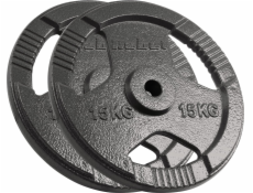 Rebel Litinová sada závaží 2x15kg, otvor 31mm, deska s madly, REBEL ACTIVE