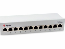Equip Equip Patchpanel 12x RJ45 Cat6A FTP 1HE Premium hellgrau