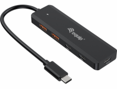 HUB USB Equip USB-Hub 4-port 3.2/C->2xUSB-C 2xUSB-A 10Gbps o.Netz.sw