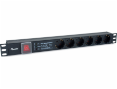 Equip Equip Steckdosenleiste 19(1HE)6fach mit Schuko + Schalt Alu power strip