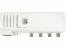 Domácí zesilovač RTV Antenna Televes s konektory typu F - 3 výstupy (2+TV): VHF/UHF - Auto LTE