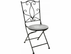 Ambiance Kovová židle s ozdobným sedákem, mozaika, 90 cm
